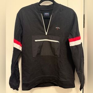 Noah Men’s Black Quarter Zip with Front Pocket